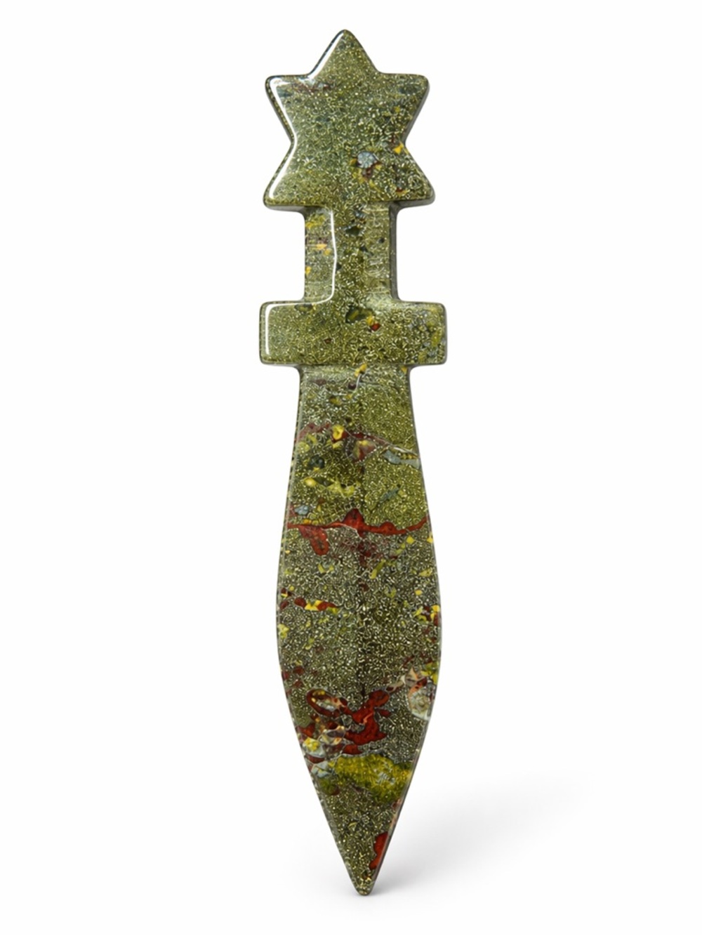 Dragon Blood Jasper Carved Dagger